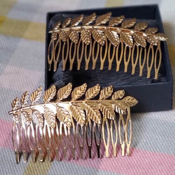 Etsy Accessories - Gold Hair Combs